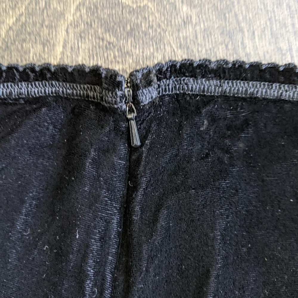 J Jill Velvet Black Asymmetric Skirt Size M